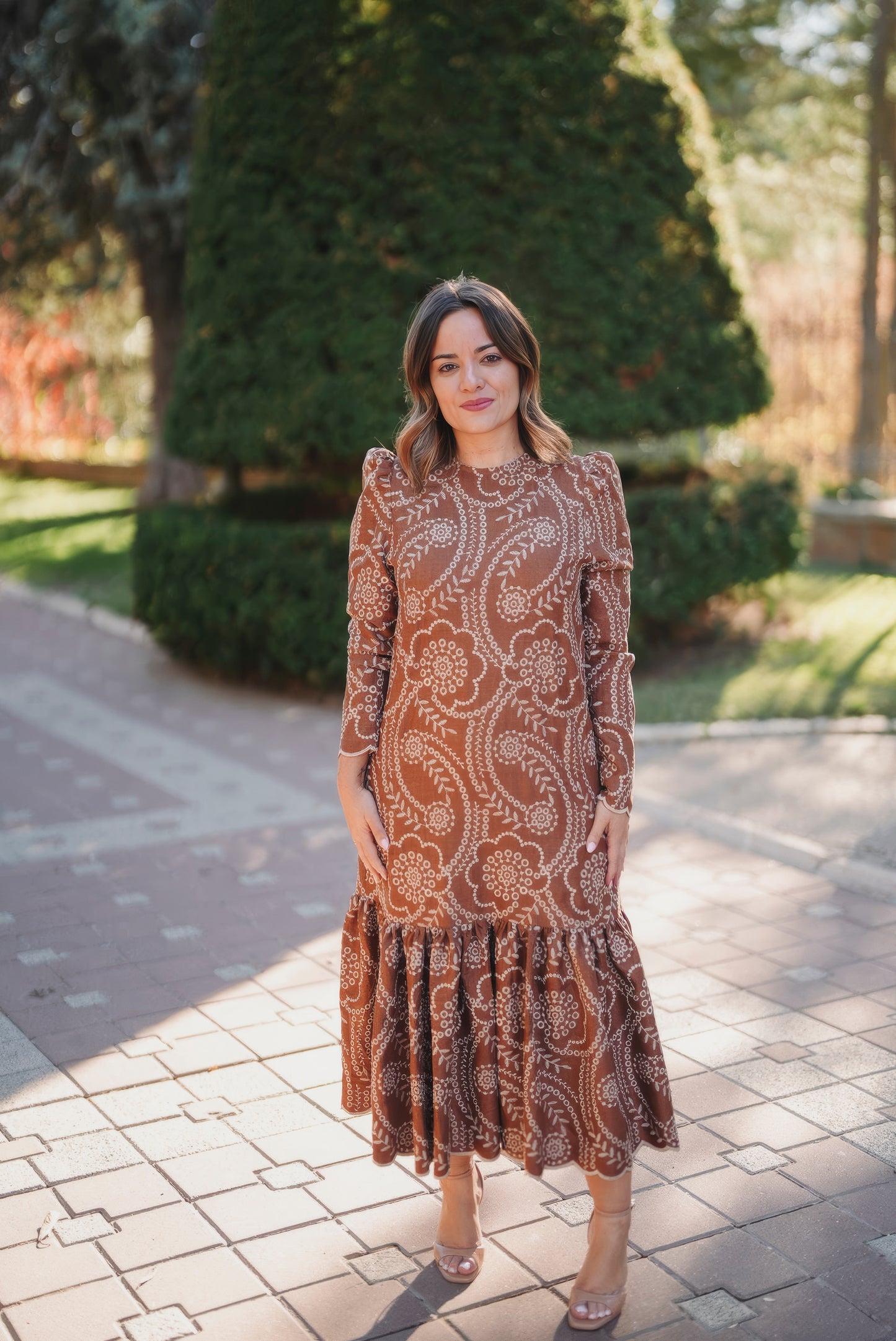 Vestido VESUBIO marrón