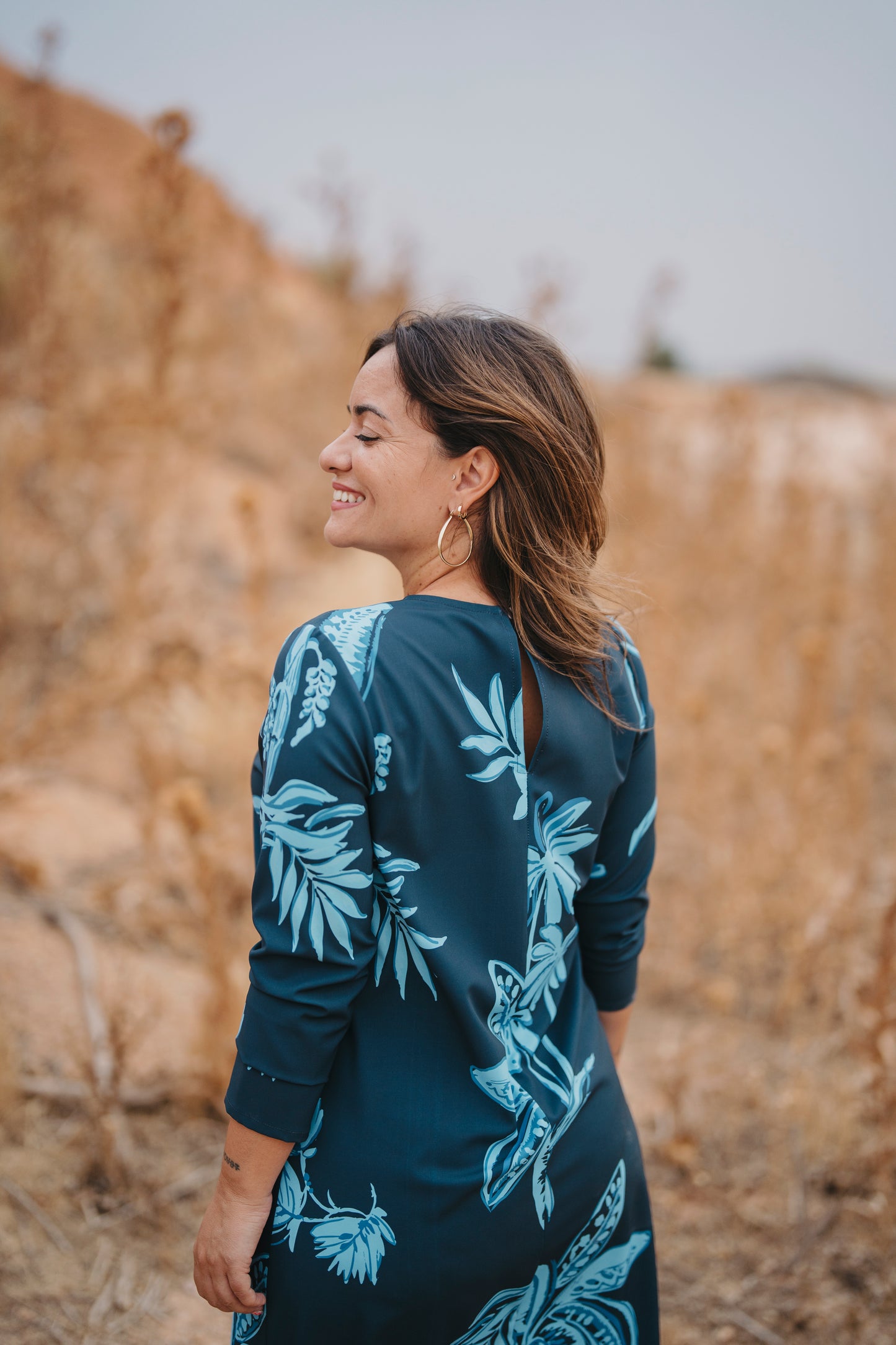 Vestido SAHARA tonos azules