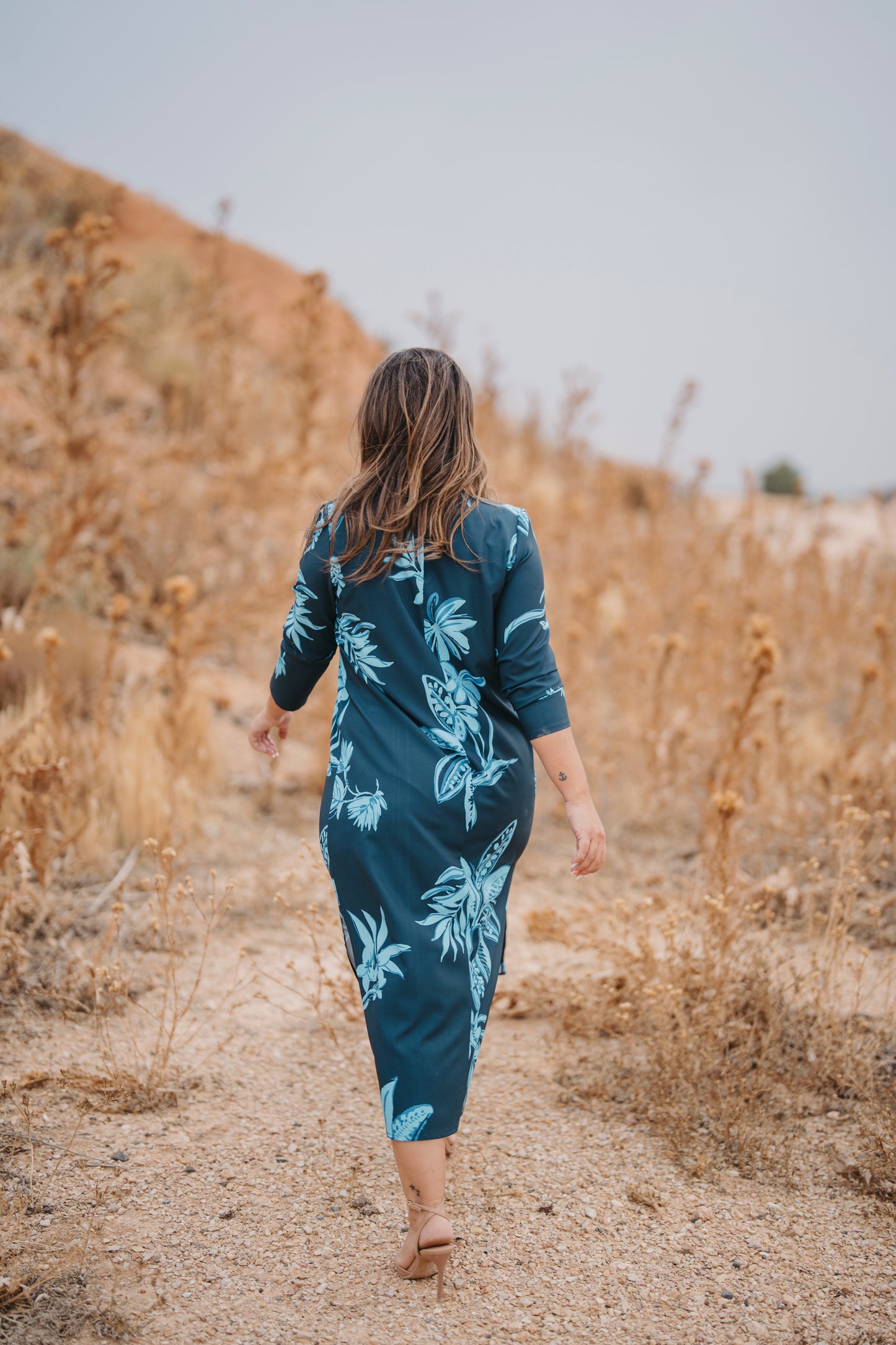 Vestido SAHARA tonos azules