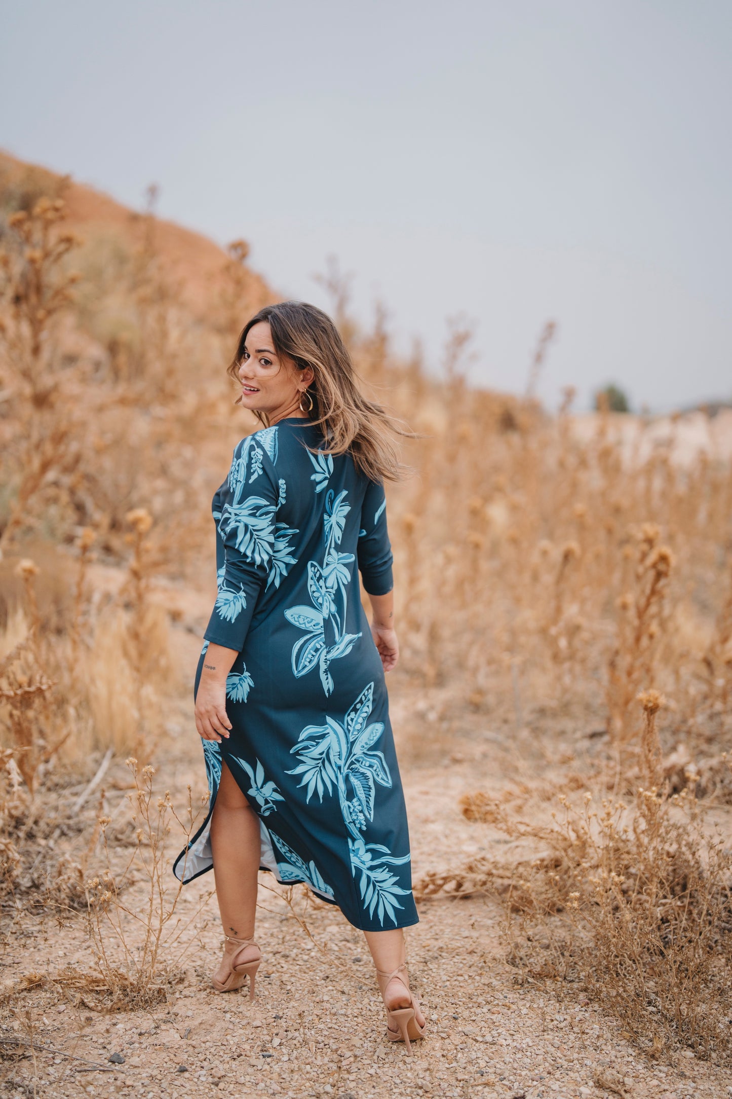 Vestido SAHARA tonos azules