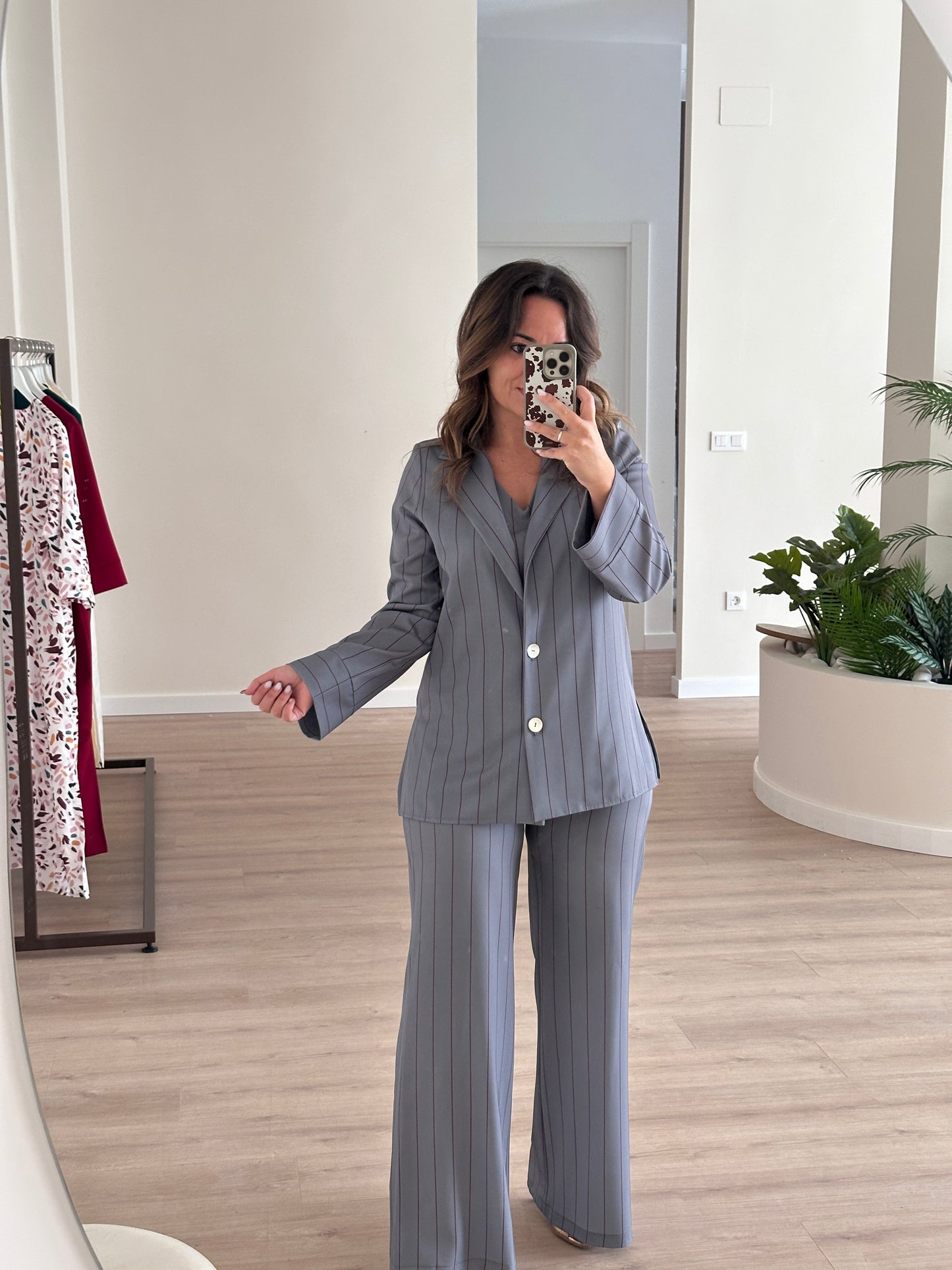 Conjunto WÓLOF rayas BURDEOS