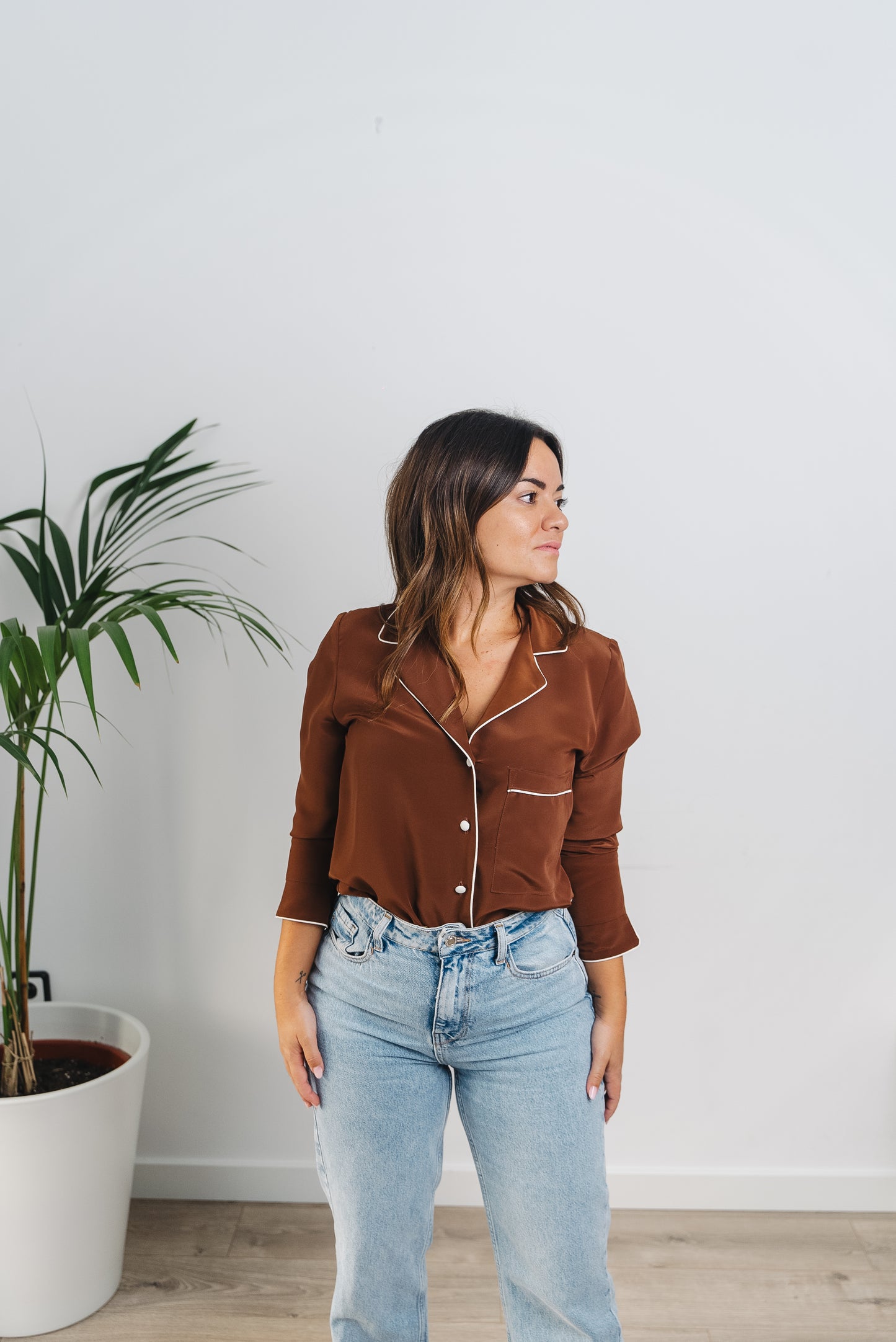 Camisa ATENAS CHOCOLATE