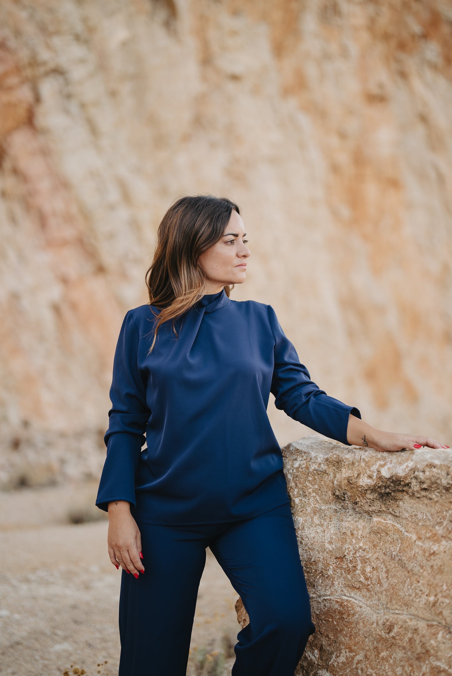 Blusa Nuba Azul navy