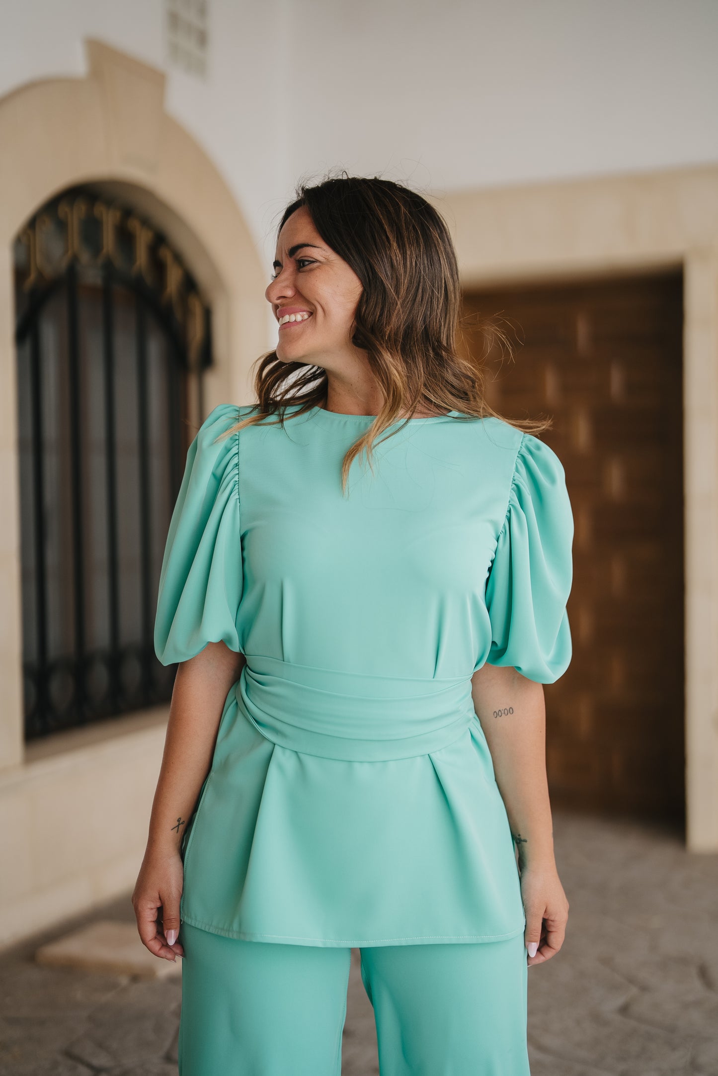 conjunto SUBIRAT verde agua