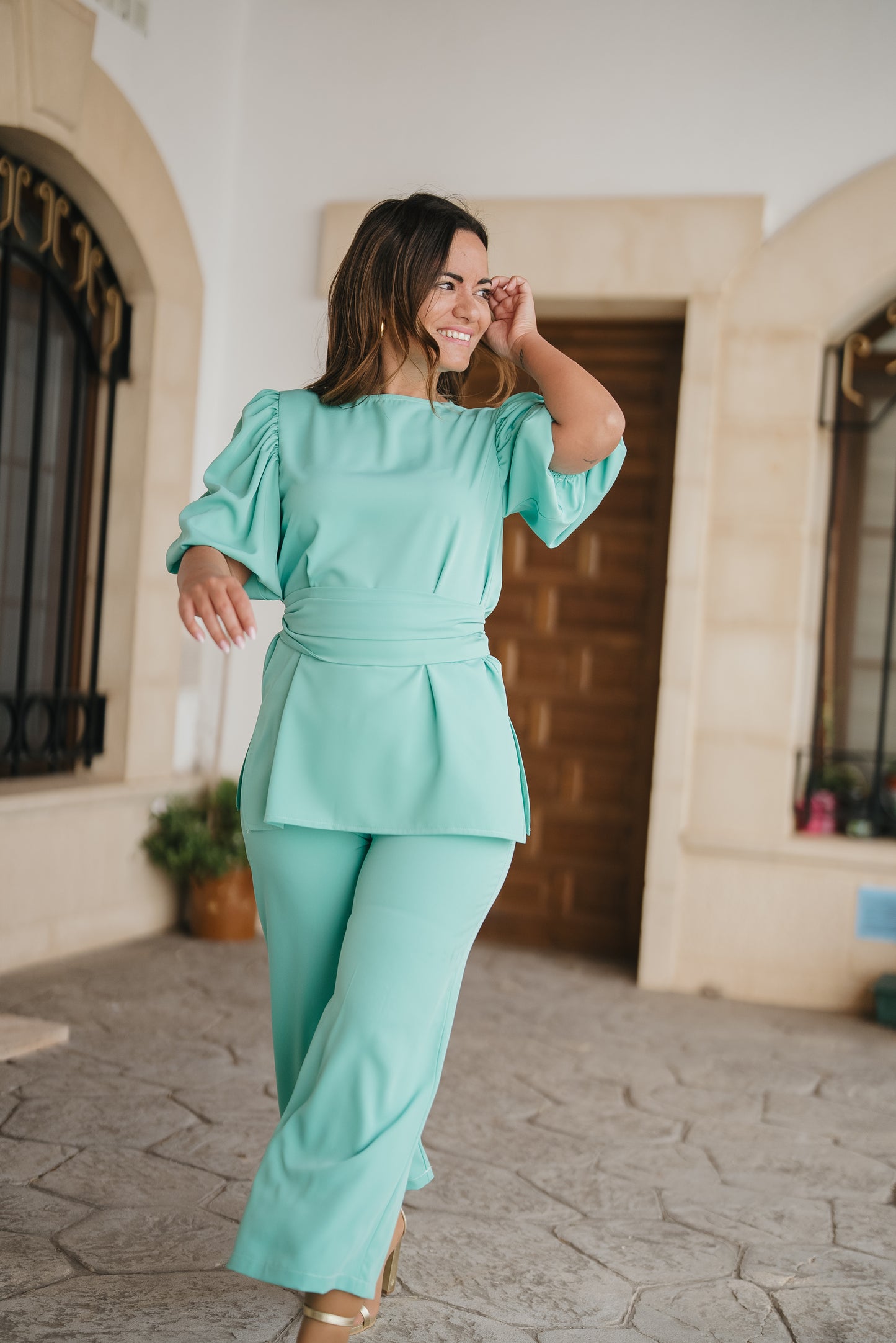 conjunto SUBIRAT verde agua