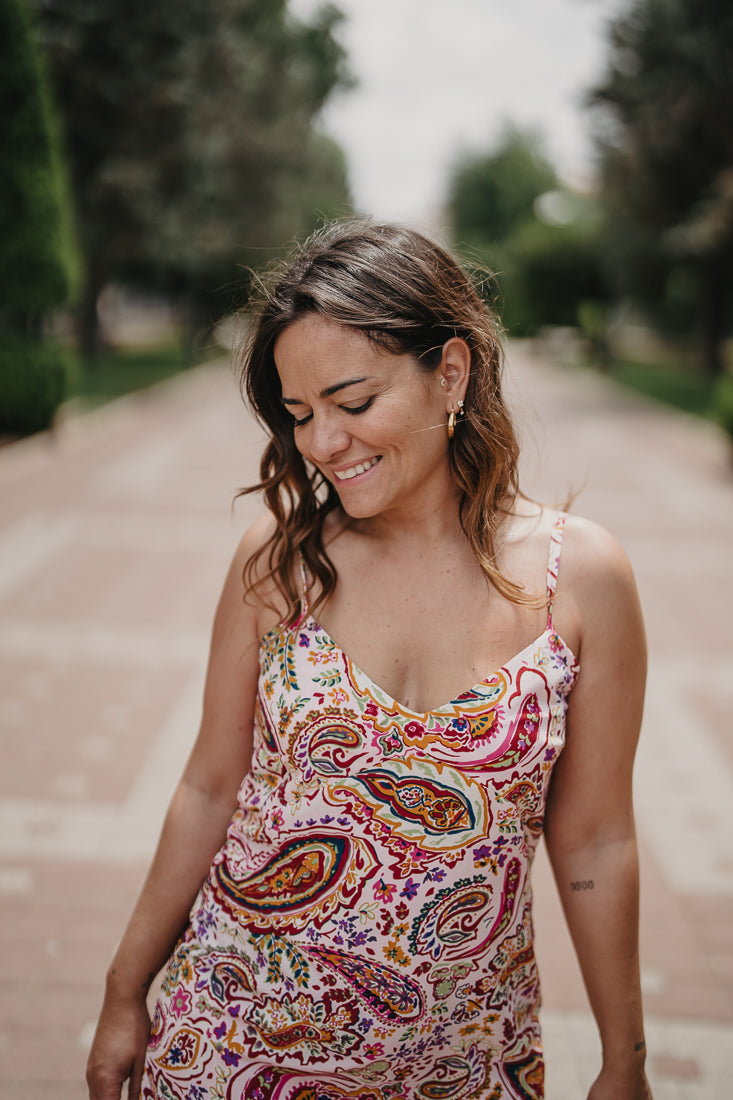 Vestido TORMENTA estampado Rosa