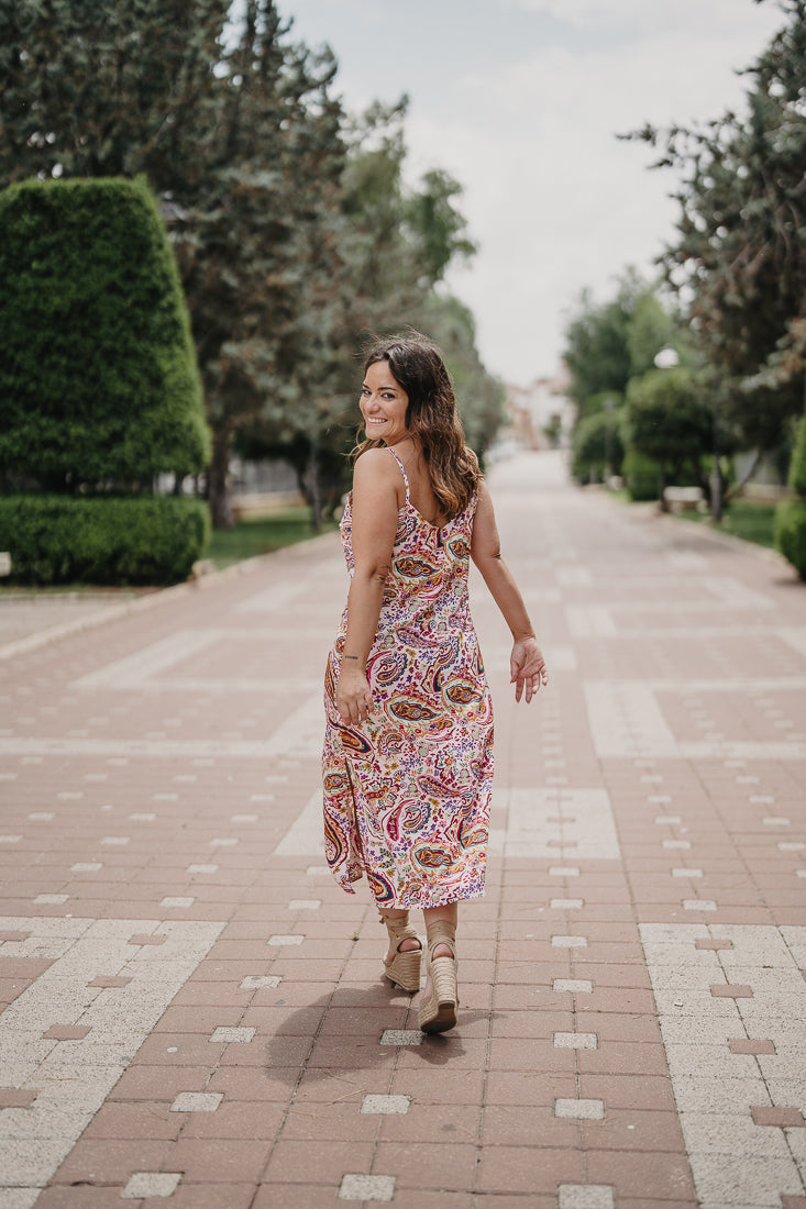 Vestido TORMENTA estampado Rosa