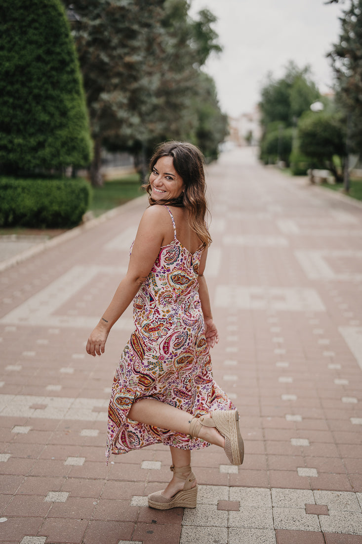 Vestido TORMENTA estampado Rosa