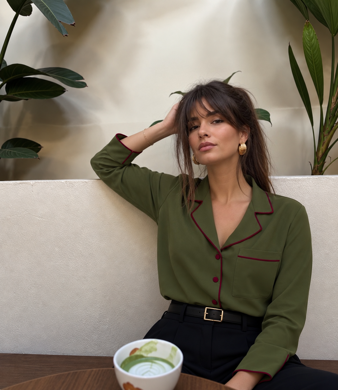 Camisa ATENAS matcha
