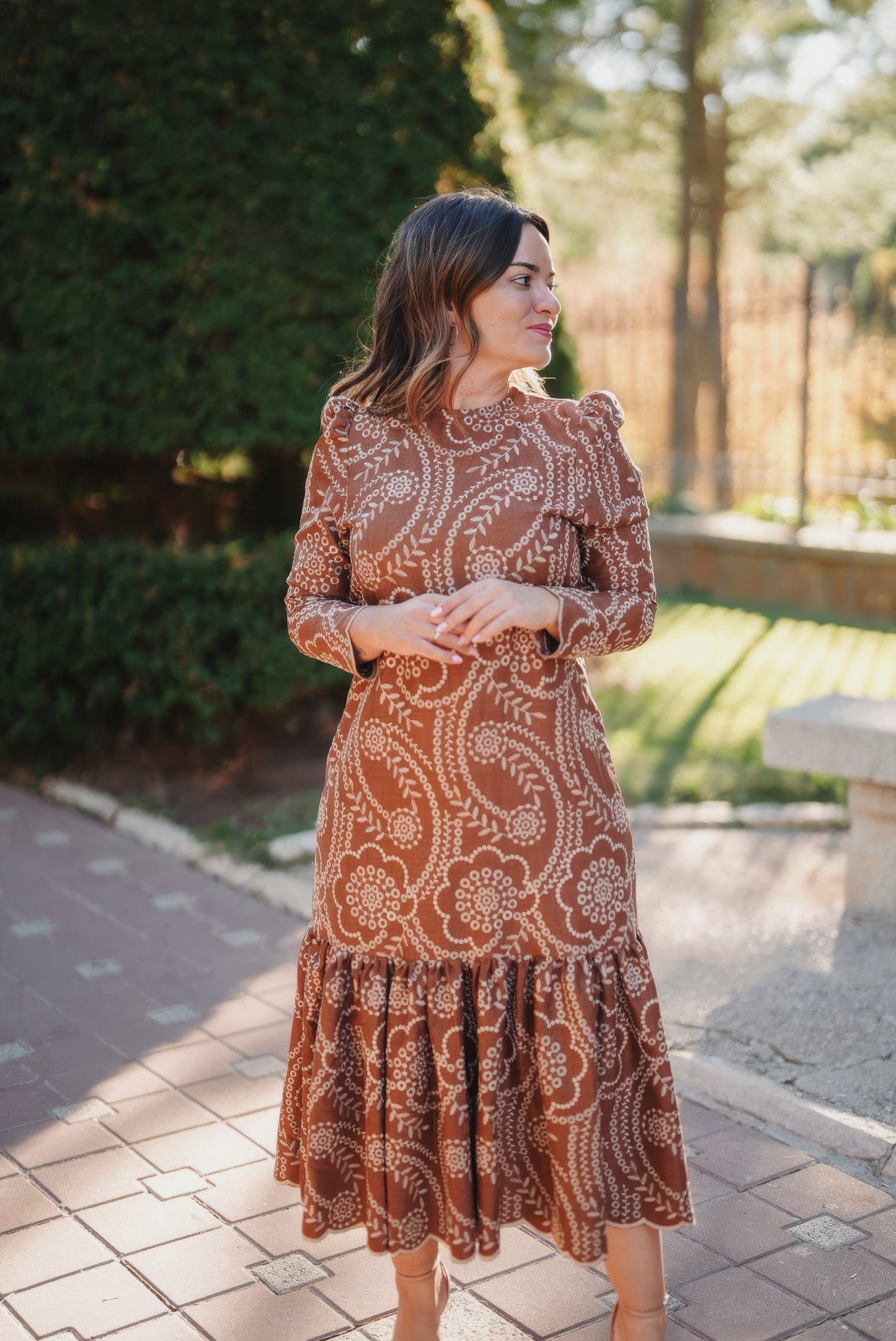 Vestido VESUBIO marrón