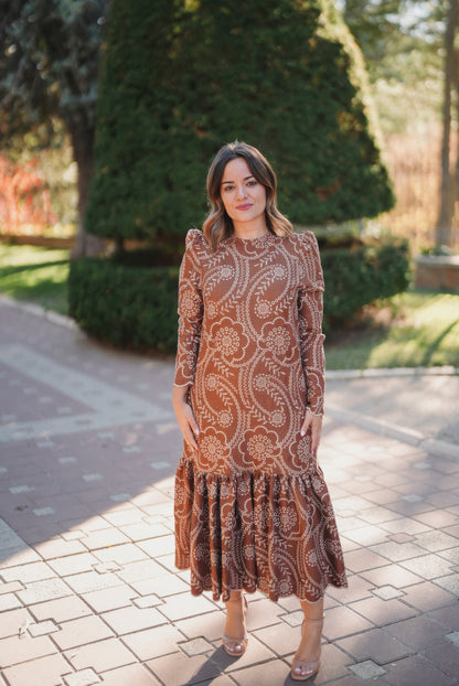 Vestido VESUBIO marrón