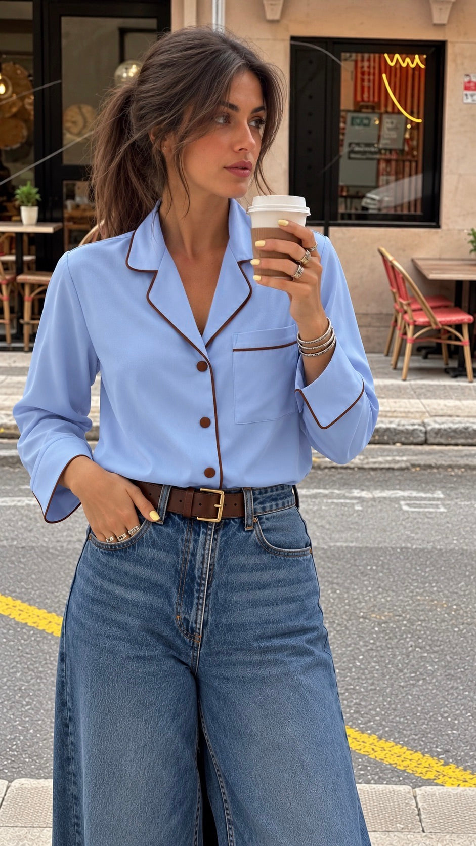 Camisa Atenas BLUE CHAI