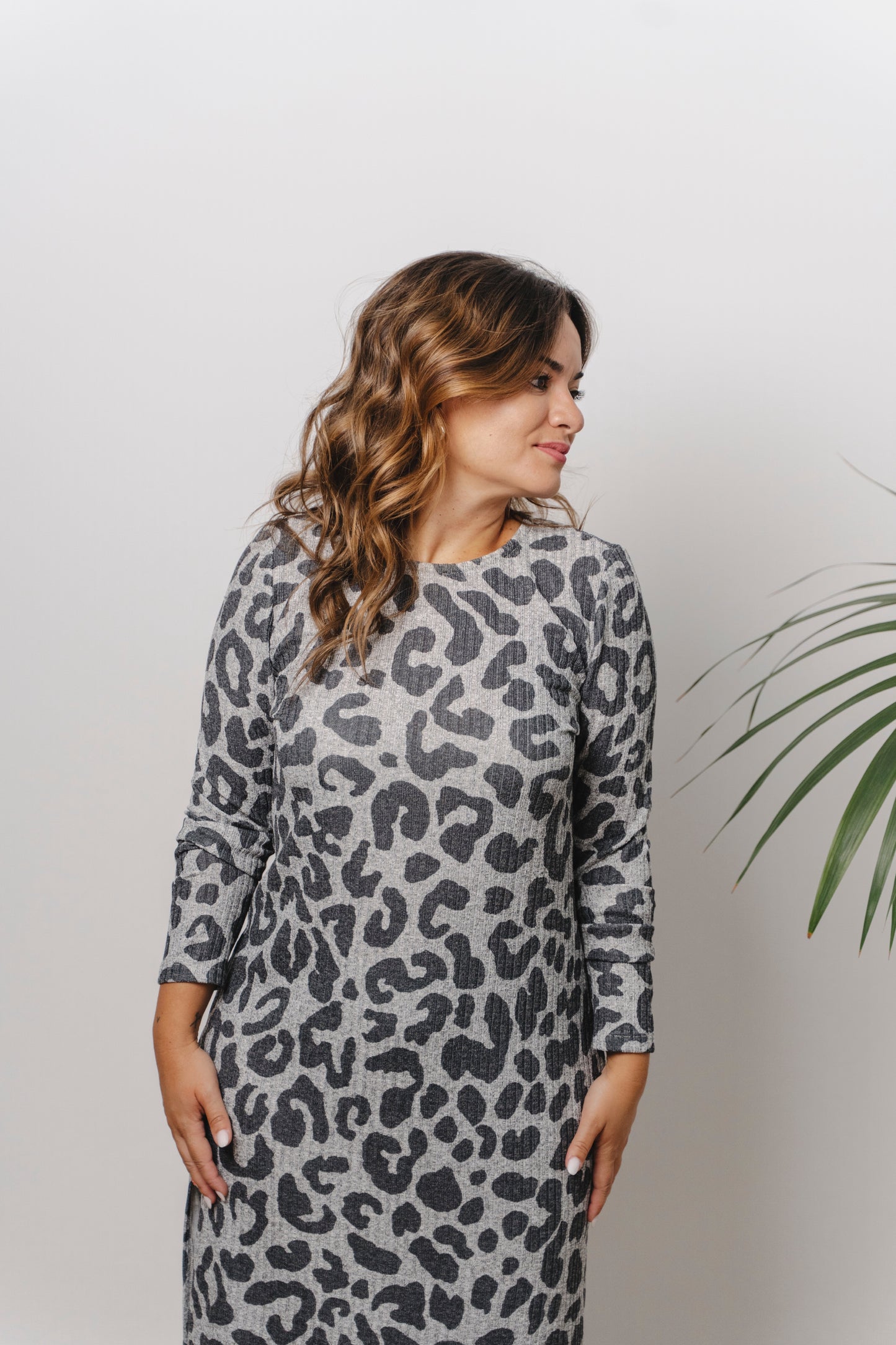 Vestido MODIGLIANI animal print Gris