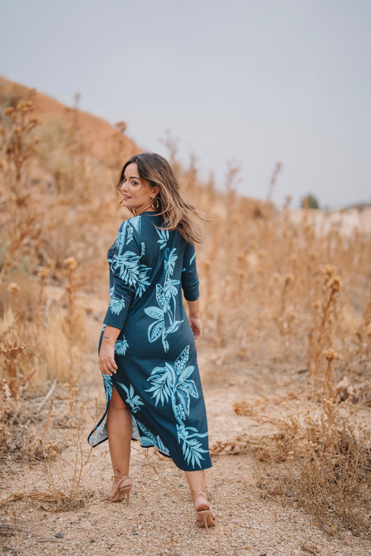 Vestido SAHARA tonos azules