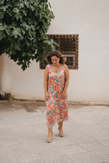 Vestido CALETA estampado mistral
