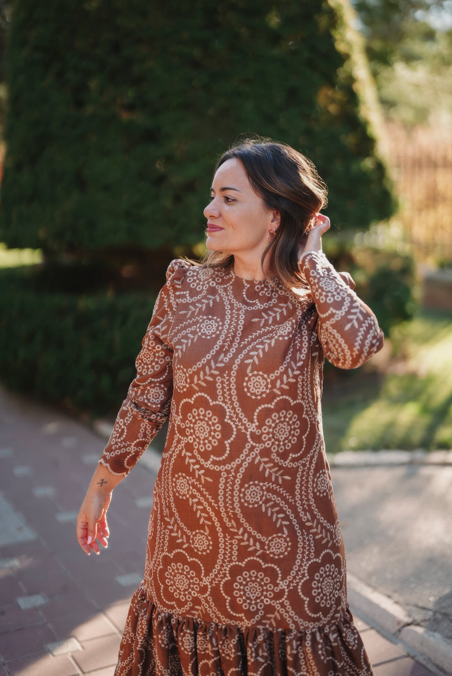 Vestido VESUBIO marrón