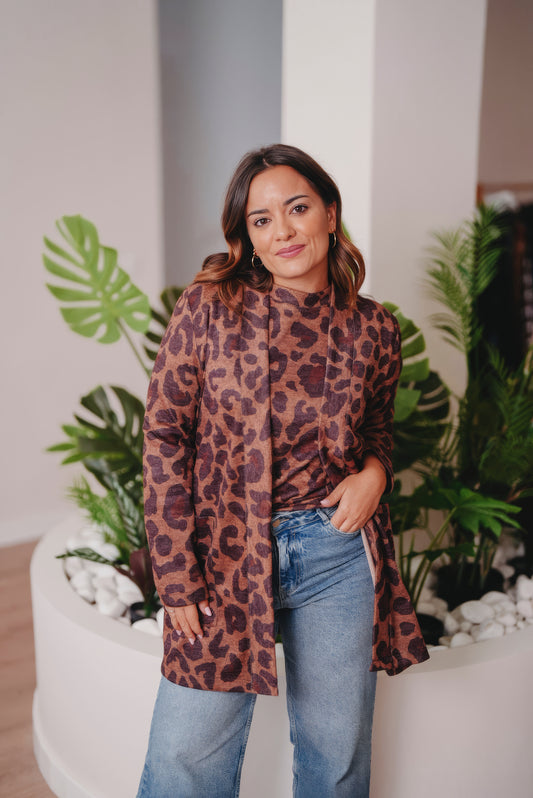 Cardigan TEIDE animal print