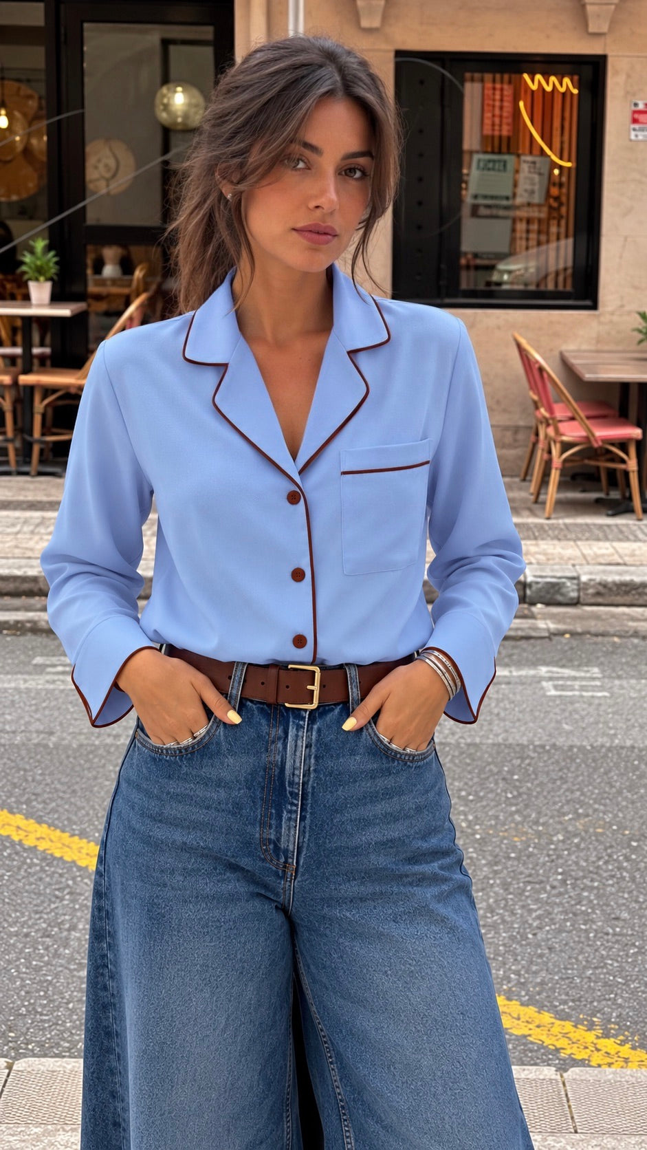 Camisa Atenas BLUE CHAI