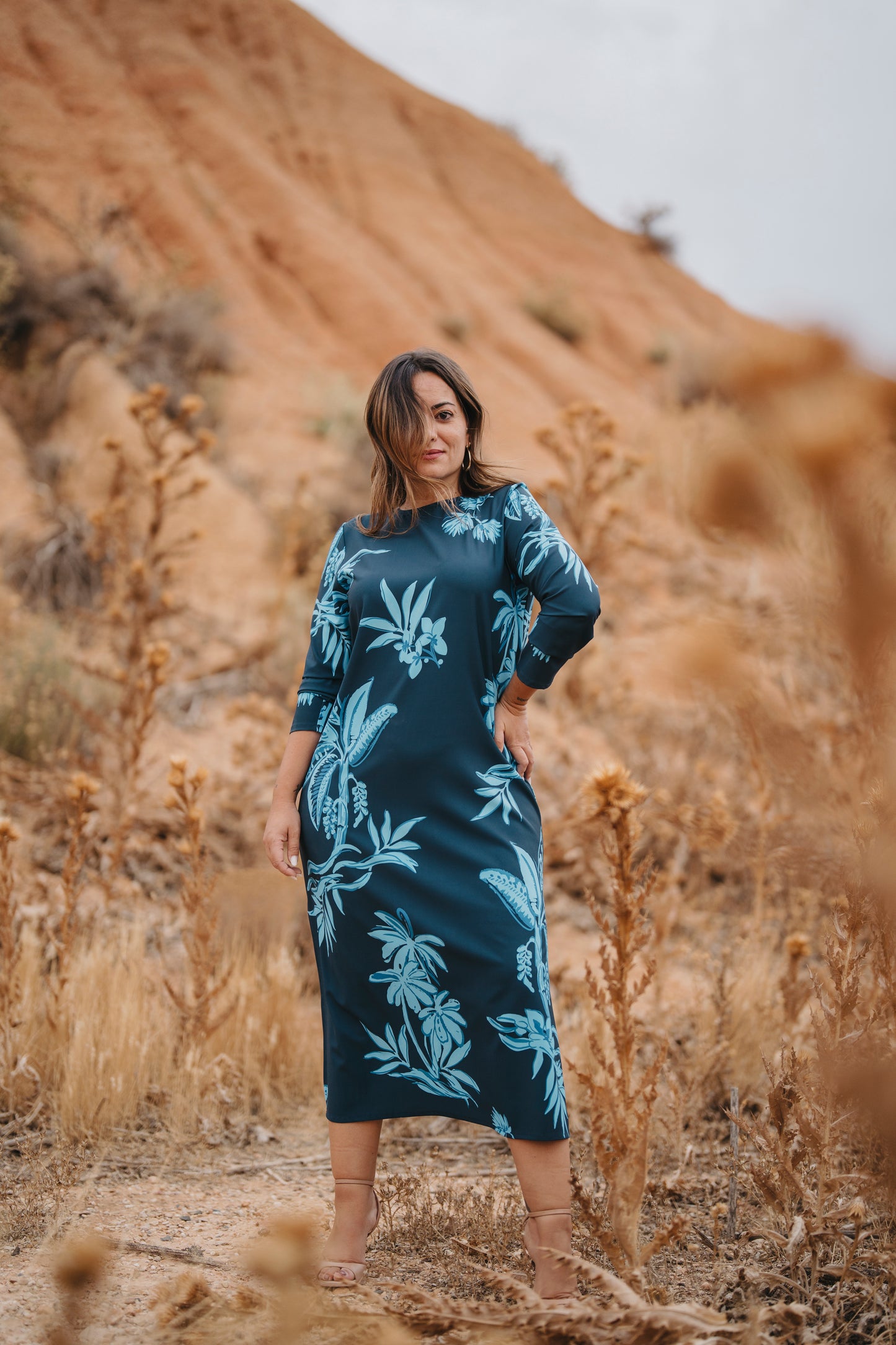 Vestido SAHARA tonos azules