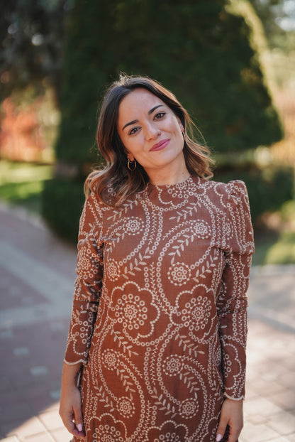 Vestido VESUBIO marrón