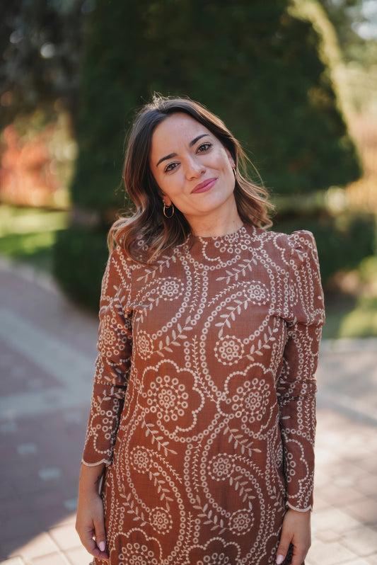 Vestido VESUBIO marrón