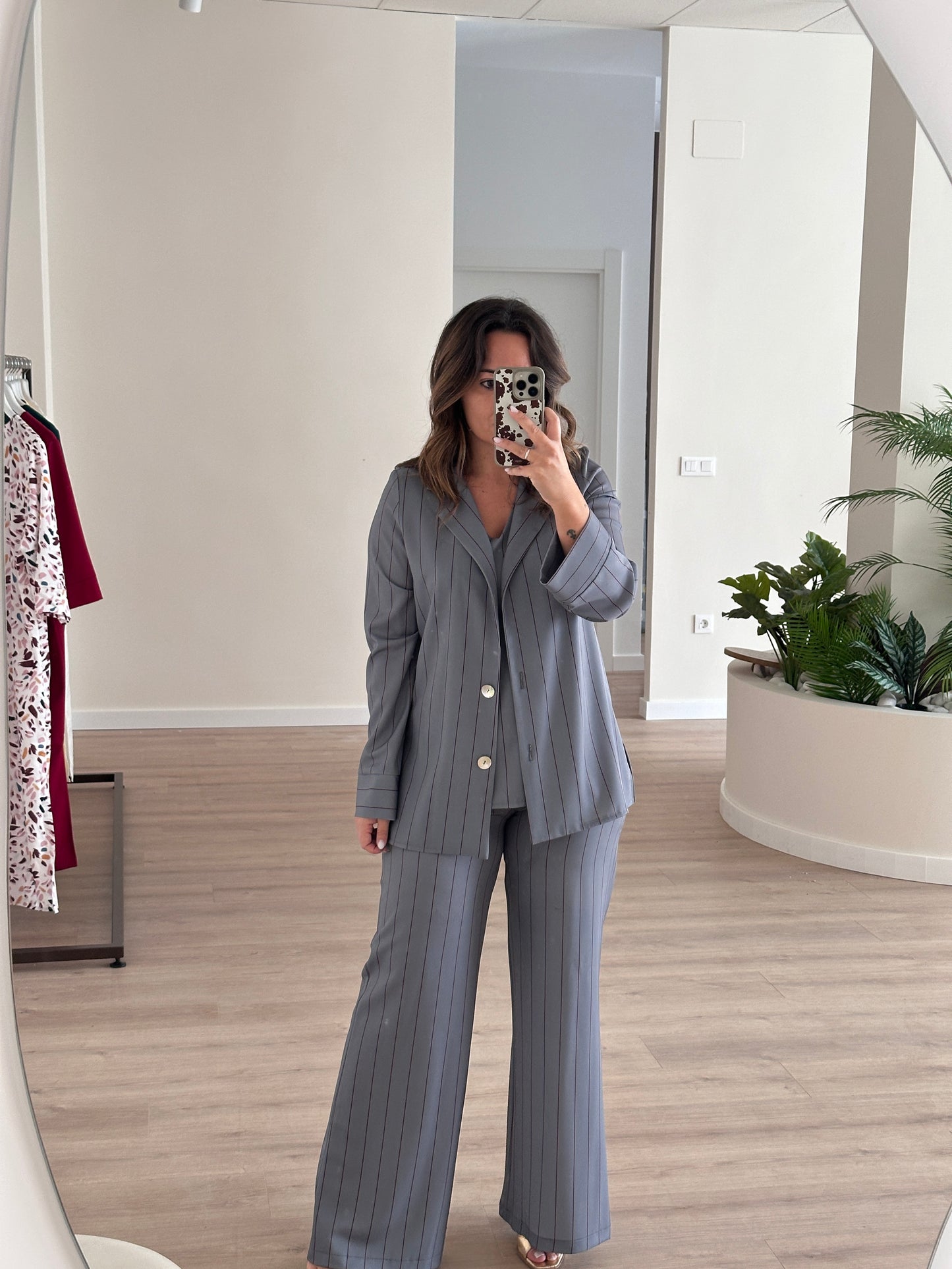 Conjunto WÓLOF rayas BURDEOS