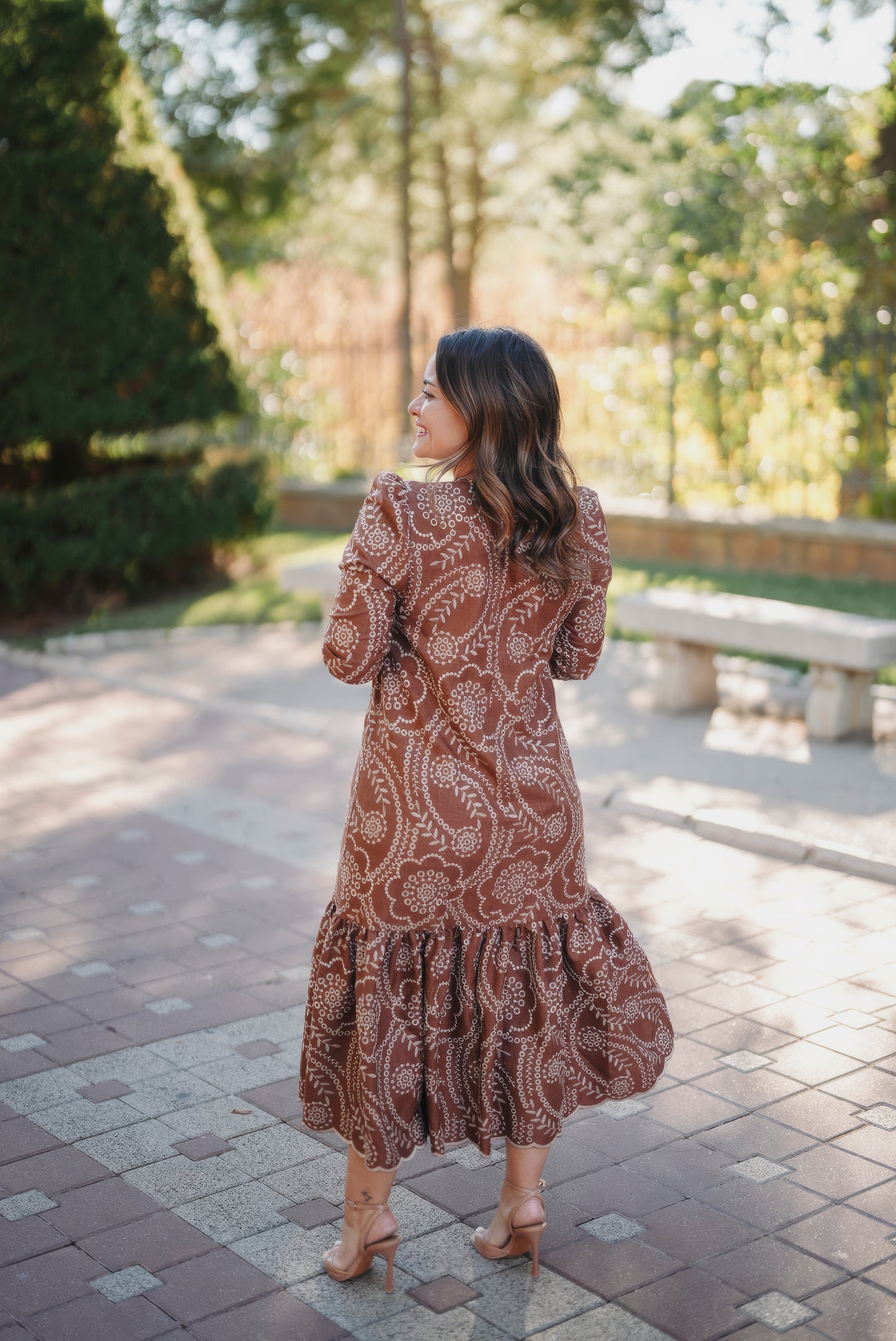 Vestido VESUBIO marrón