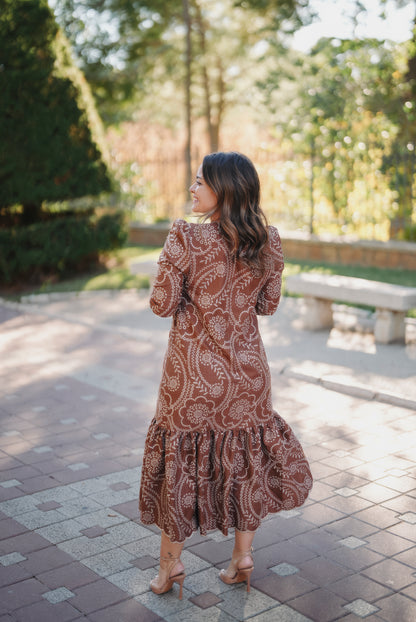 Vestido VESUBIO marrón