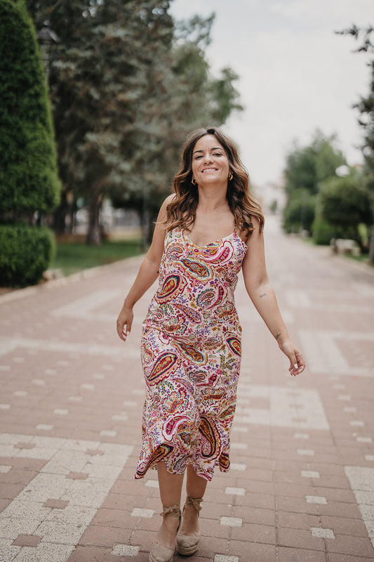 Vestido TORMENTA estampado Rosa