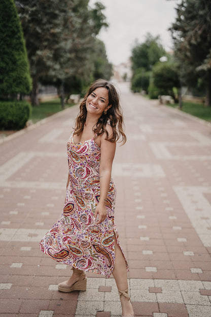 Vestido TORMENTA estampado Rosa