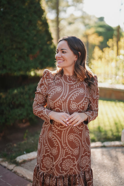 Vestido VESUBIO marrón