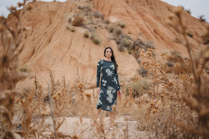 Vestido SAHARA tonos verdes